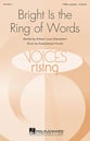 Bright Is the Ring of Words TTBB choral sheet music cover
